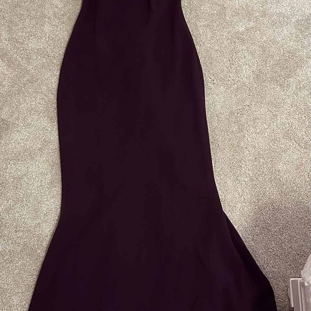 Calvin Klein Eggplant Prom Halter Dress